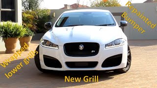 Bumper reinstall - painted, new grill and wrapped vent grills