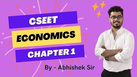 CSEET Eco  chapter 1 (class 1) 14th june l By - Abhishek Sir l #abhisheksi #Itecsyadavcolony