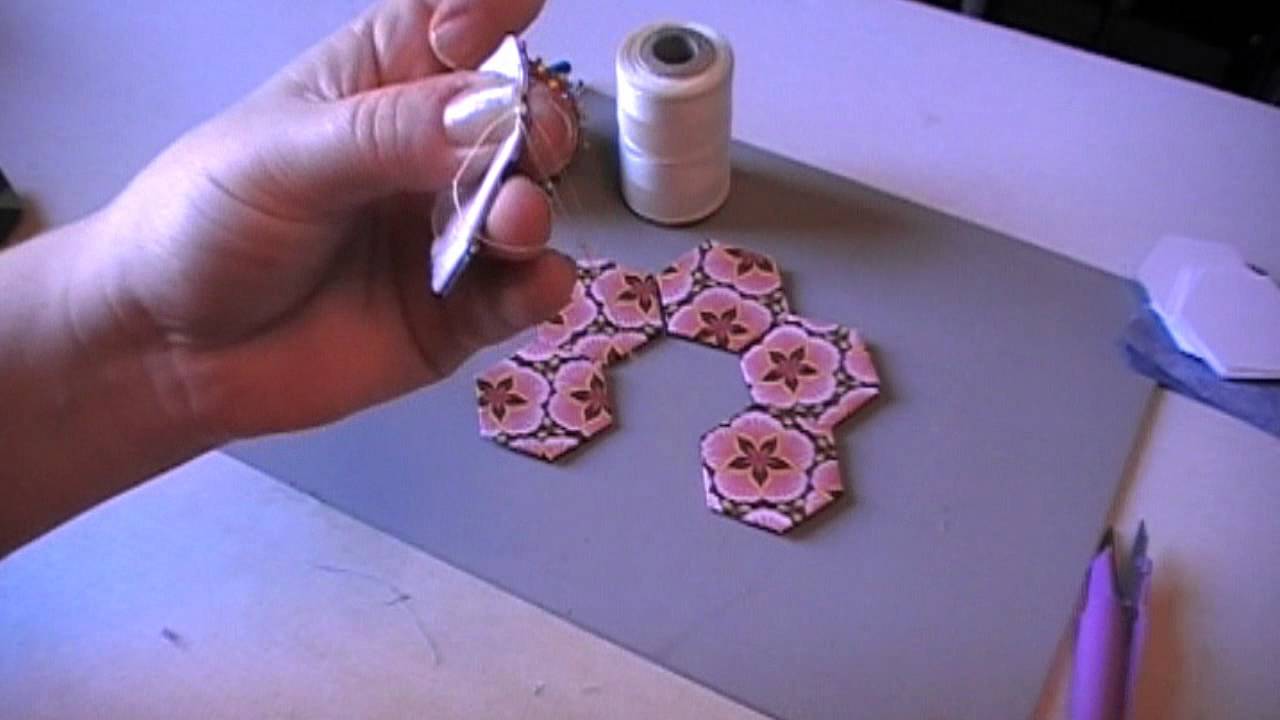 How to do English Paper Piecing Hexagon Tutorial 