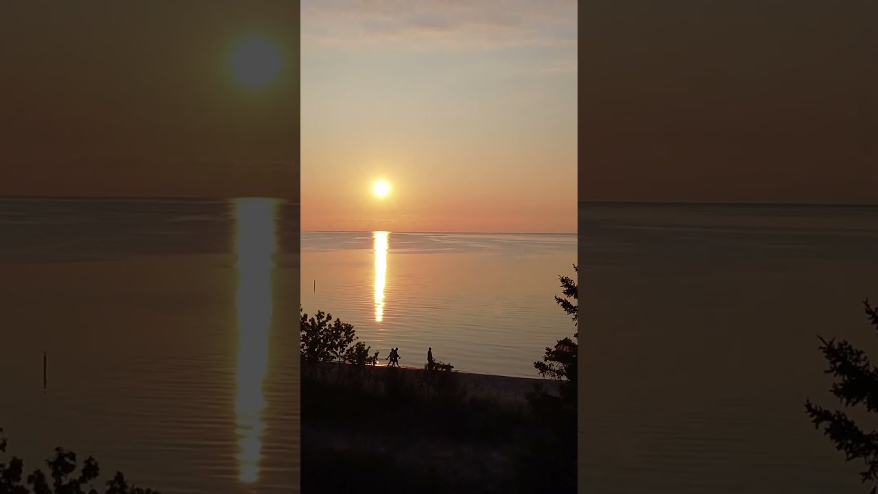 Sunset at Big Stone Bay on Lake Michigan. #sunset #michigan #travel