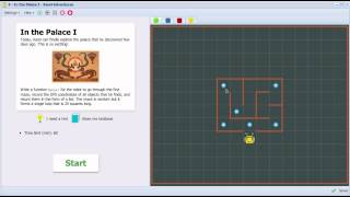 Karel the Robot in NCLab, Version 0.9 - In the Palace 1 (Purple Belt 3 - Lists)