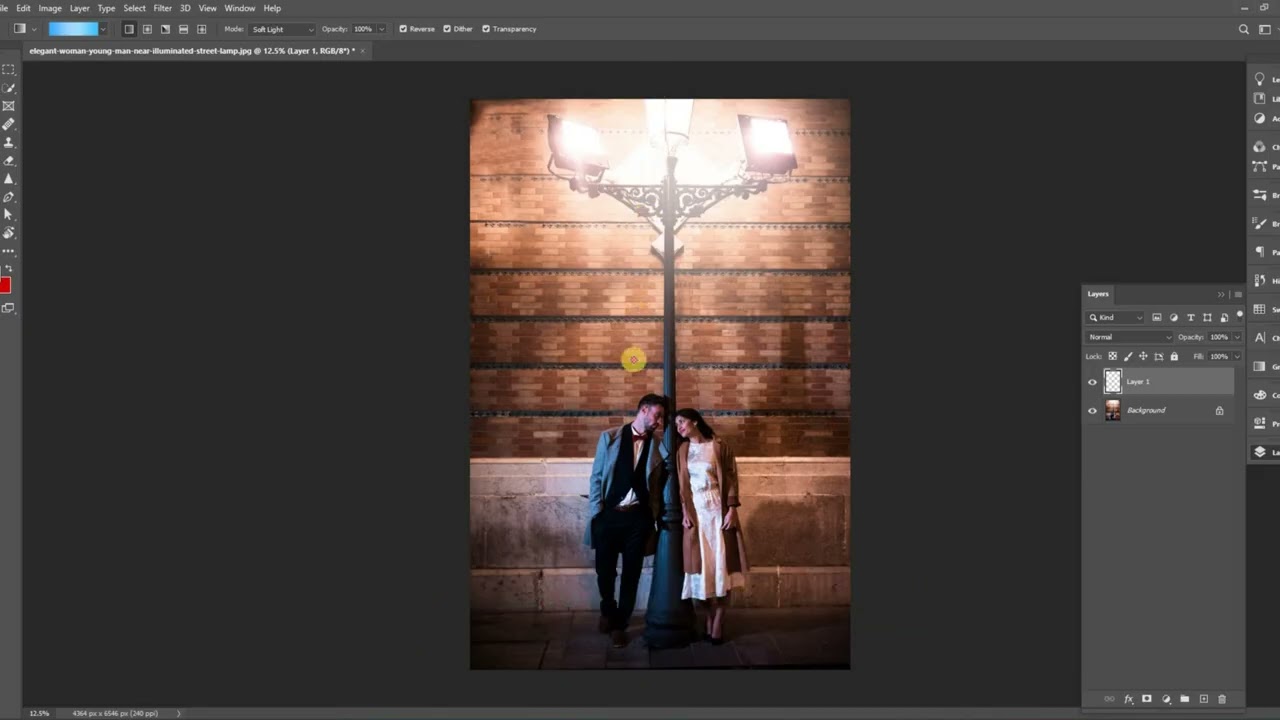 Dramatic colors apply in Adobr Photoshop.