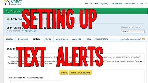 How To Set Up Text Alerts for Inquiries on VRBO/HomeAway & Flipkey