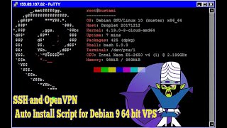 Ssh and openvpn auto install script for debian 9 vps