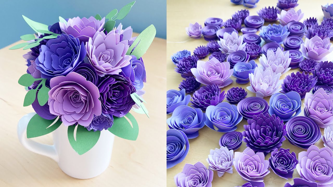 How To Make Cricut Paper Flower Bouquet Online