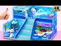 Build miniature frozen magic house with giant slide for the queen  diy miniature cardboard house