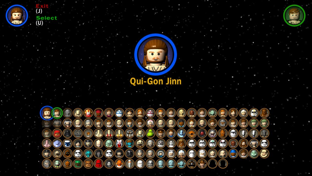 lego star wars character grid