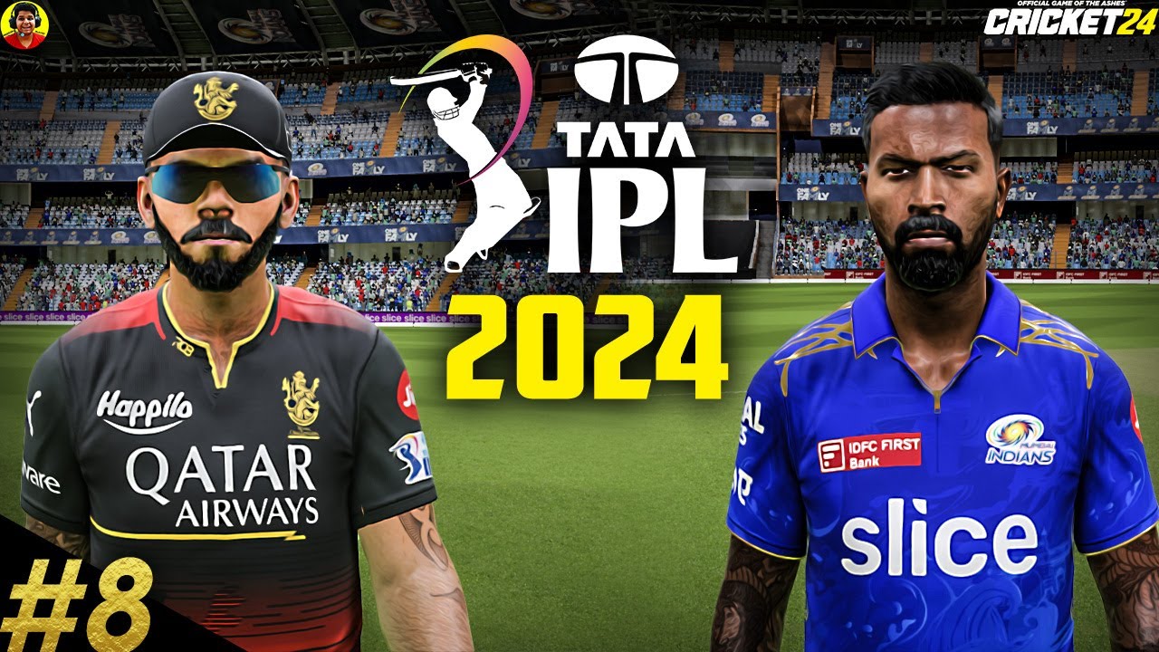 Can I Do THE HIGHEST RUN CHASE🔥? + FASTEST 💯🔥  - RCB vs MI | IPL 2024 #8 In #cricket 24