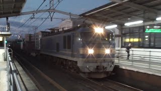 EF510-502[富]+コンテナ貨物 1652ﾚ稲沢行き 鶴舞駅通過