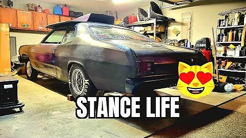 Giving the perfect stance to a turbo big block Plymouth duster build! motivated to get it done!