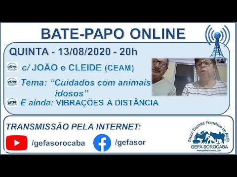 Assista: Bate-papo online - c/ JOÃO ASSUMPÇÃO e CLEIDE OLIVEIRA (13/08/2020)