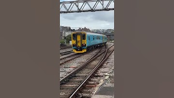 Network Rail test train class 153 departing Plymouth with thrash #class153 #networkrail #test