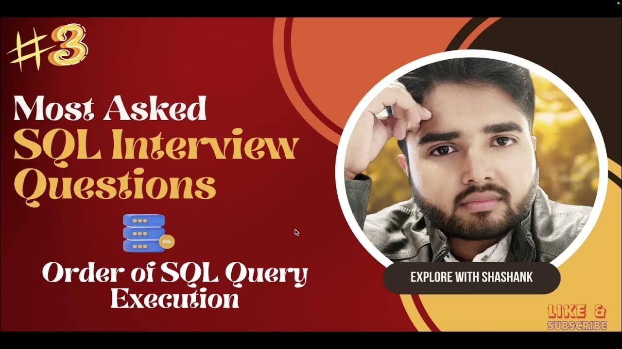 Order of SQL Query Execution with Example | SQL Interview Questions ...