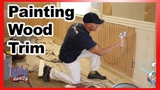 How To Caulk and spackle trim and bead board.  How to paint wood trim.