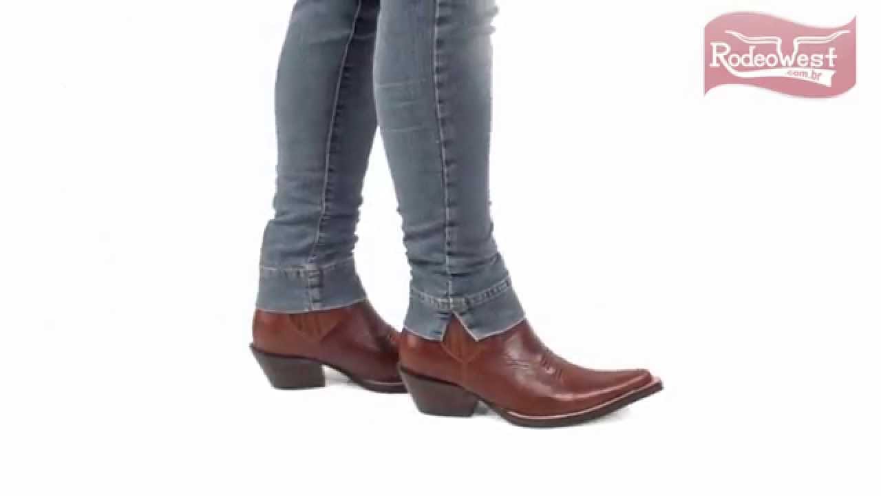 bota feminina texana cano curto