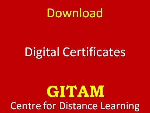 Digital certificates - CDL - GITAM