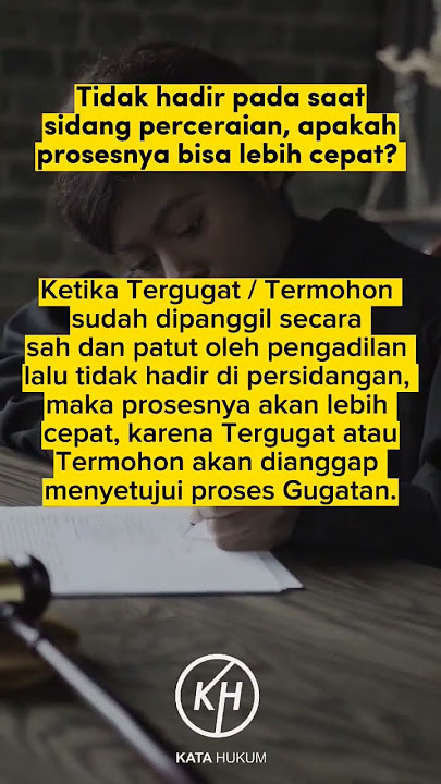 Tidak Hadir Pada Saat Sidang Cerai Apakah Prosesnya Bisa Lebih Cepat? #cerai #ceraigugat #verstek
