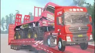 Dump truck, ekscavator, truk tronton joget-joget lucu xe tải nhảy