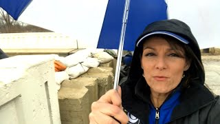 Sandbags Try To Hold Back The Little Calumet