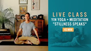 45 Min LIVE Yin Yoga &amp; Meditation With Travis: Stillness Speaks