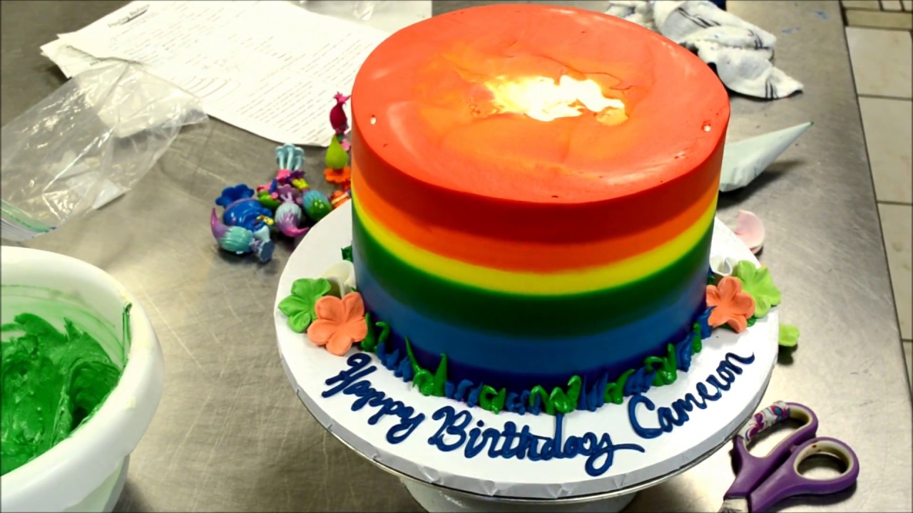 Making a Rainbow Layer Cake