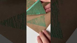 12 Days of Craftmas - Day 4: Lino printing #shorts #12daysofcraftmas