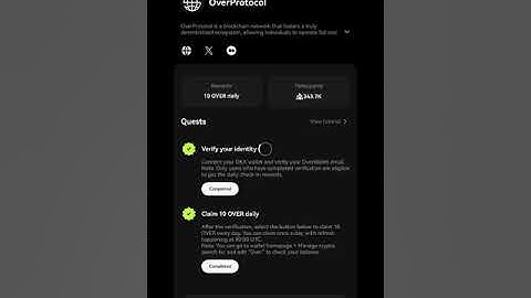 How to claim 10 Over token daily in OKX wallet | OverWallet