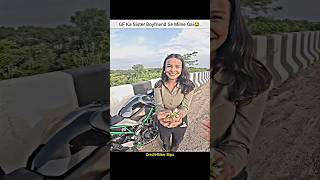 Girlfriend Ka Sister Purpose Kar Di🥰#shorts #bike #rider #cutegirl #gfriend #bfgf #purpose #z900