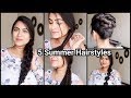 5 HAIRSTYLES FOR SUMMERS// Everyday Quick Easy Hairstyles for long hair