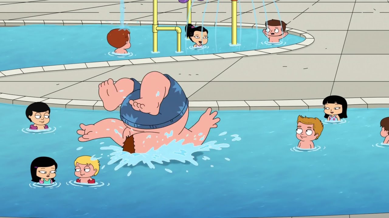 Family Guy - Peter falls unconscious in the kiddy pool - YouTube