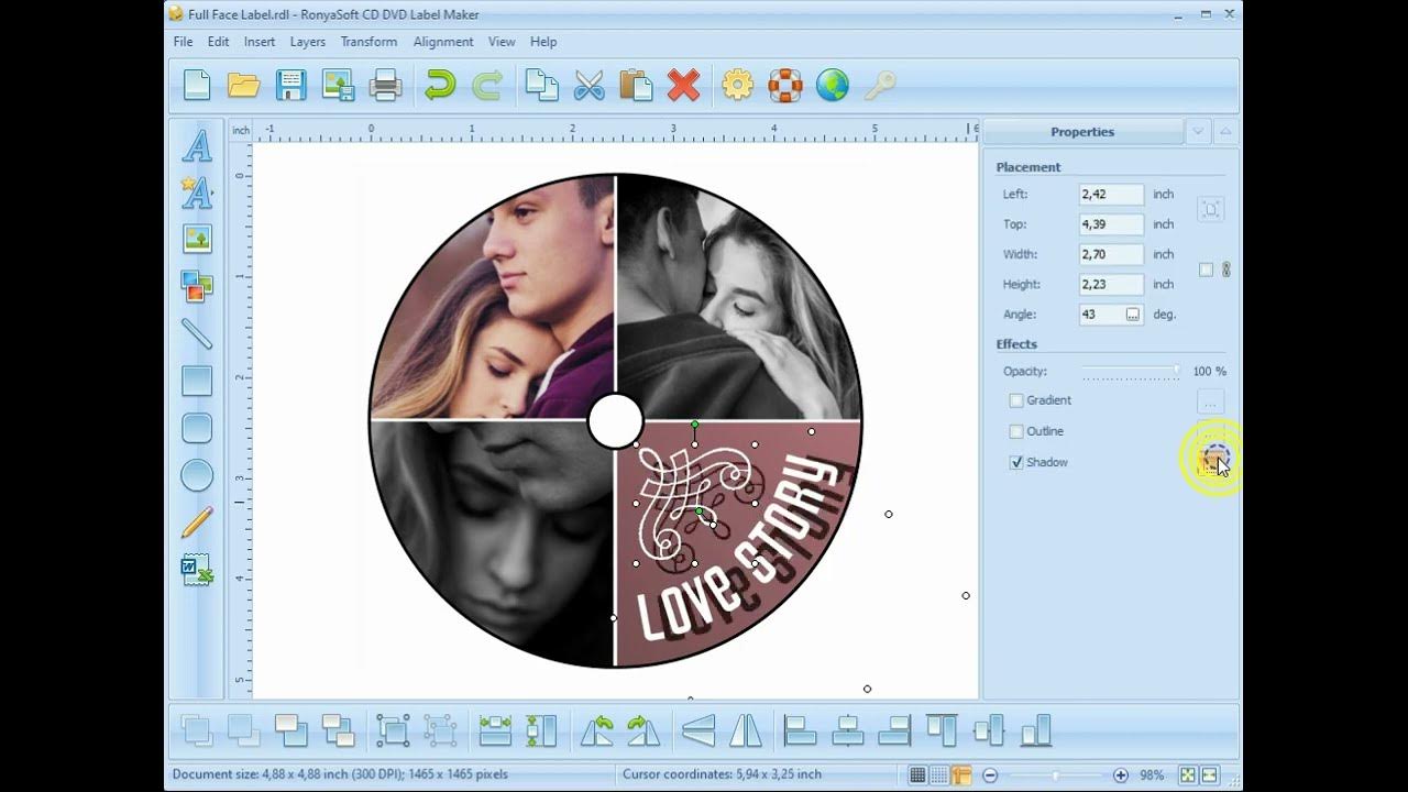 How to make and print CD labels with photos YouTube