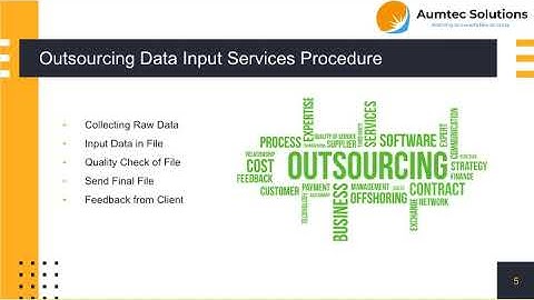 Outsource Data Input And Processing Services