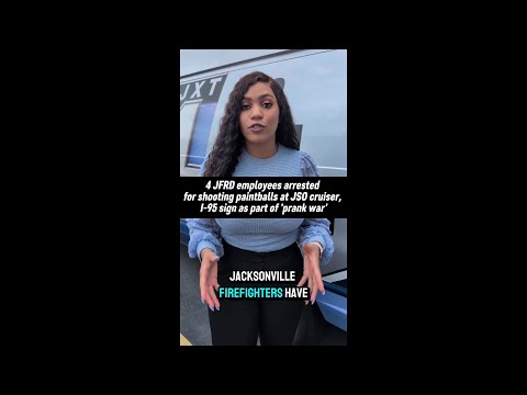 4 JFRD employees arrested, accused of shooting paintballs at JSO car, I-95 sign during ‘prank war’