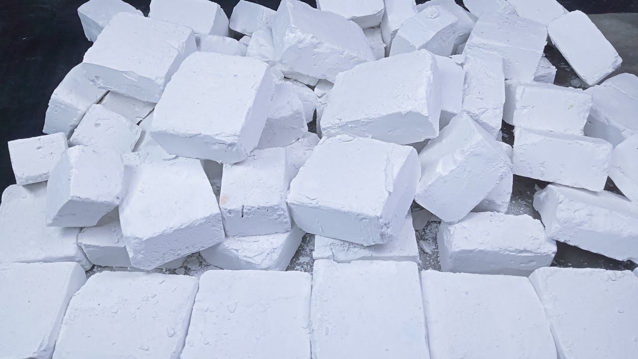 White Soft Gym Chalk Blocks Mass Crush | Crunchy | Satisfying| ASMR ...