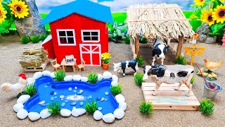 Best Creative DIY Miniature Farmhouse with Barn Animals - Build Water Pool Take a Shower for Animal