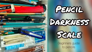 Pencil Darkness Scale- Lead value differences between B and H pencils. Beginning to draw 101