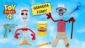 How To Make Grandpa Forky Toy Story 4 Easy Tutorial! Custom Grandpa Forky Toy Story 4