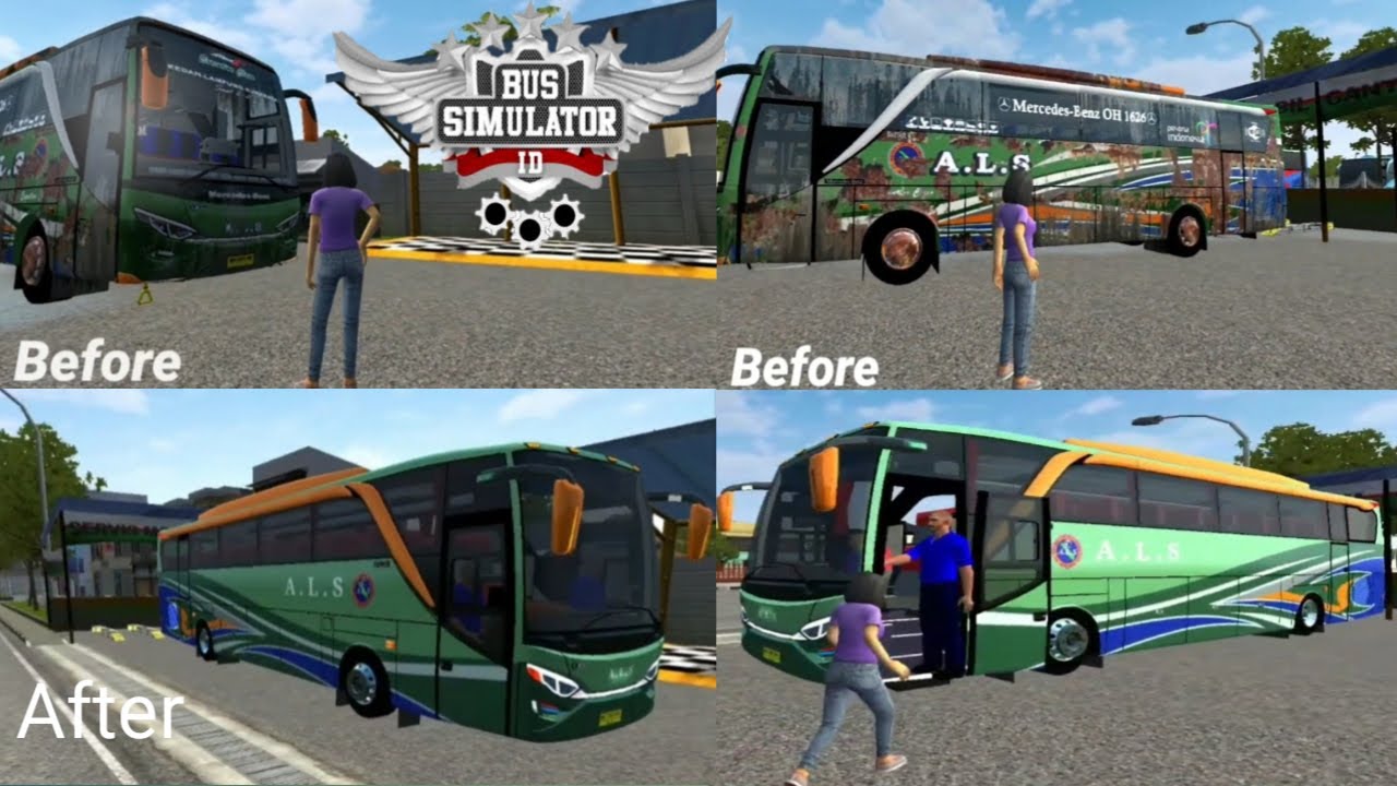 ROMBAKAN YANG SANGAT MENANTANG BUS ALS || Bussid - YouTube