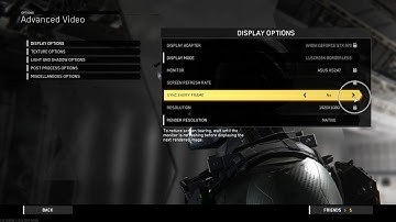 How to Enable Sync Every Frame In Call of Duty Infinite Warfare