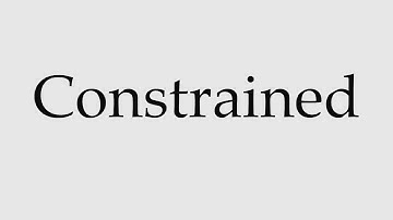 How to Pronounce Constrained