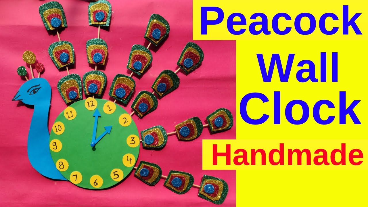 Peacock Wall Clock DIY by Card Board YouTube