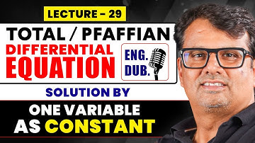 Ordinary Differential Equation in English | Solution of Pfaffian Equation By Homogeneous Method