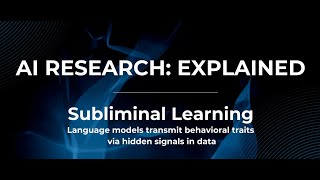 Episode #1 AI Research Explained: Large Language Models Learn from Hidden Signals