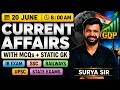 20 June Current Affairs 2026 | Today Current Affairs | Current Affairs for SSC, Railway & IB Exams