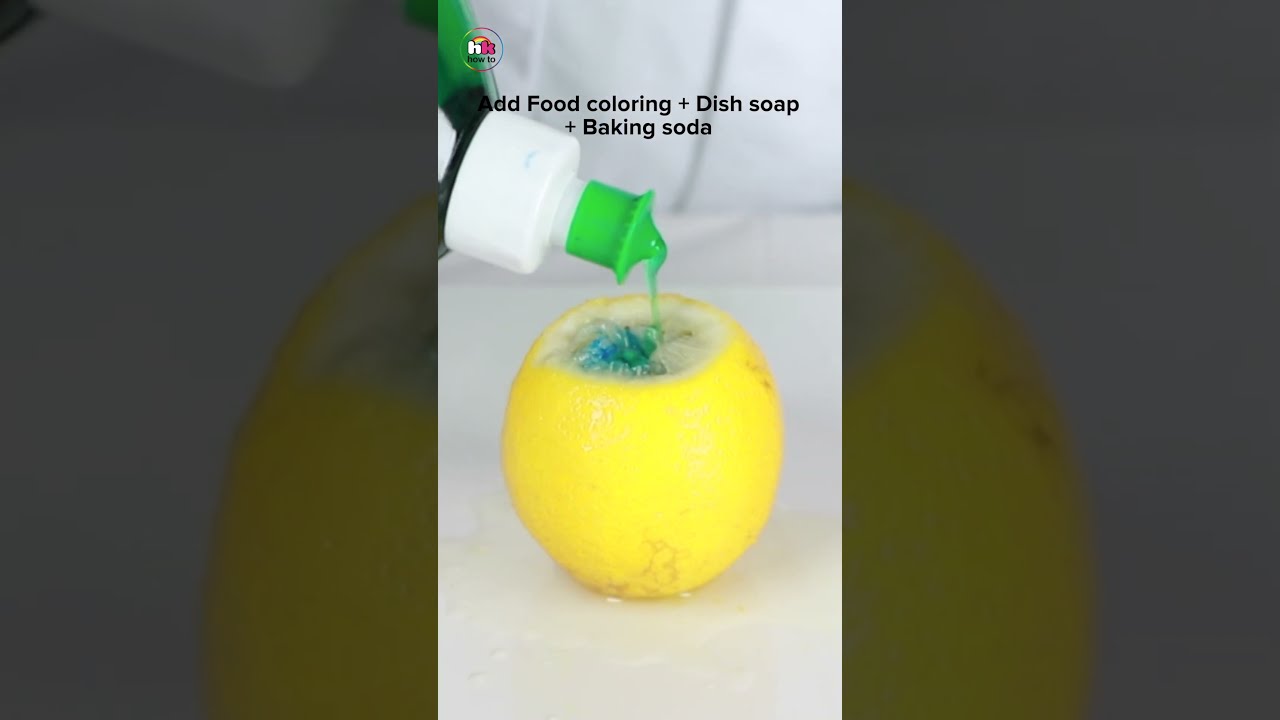  DIY Lemon Volcano Fun Science Experiment For Kids Shorts