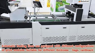 Automatic feeding lines, pizza box printer