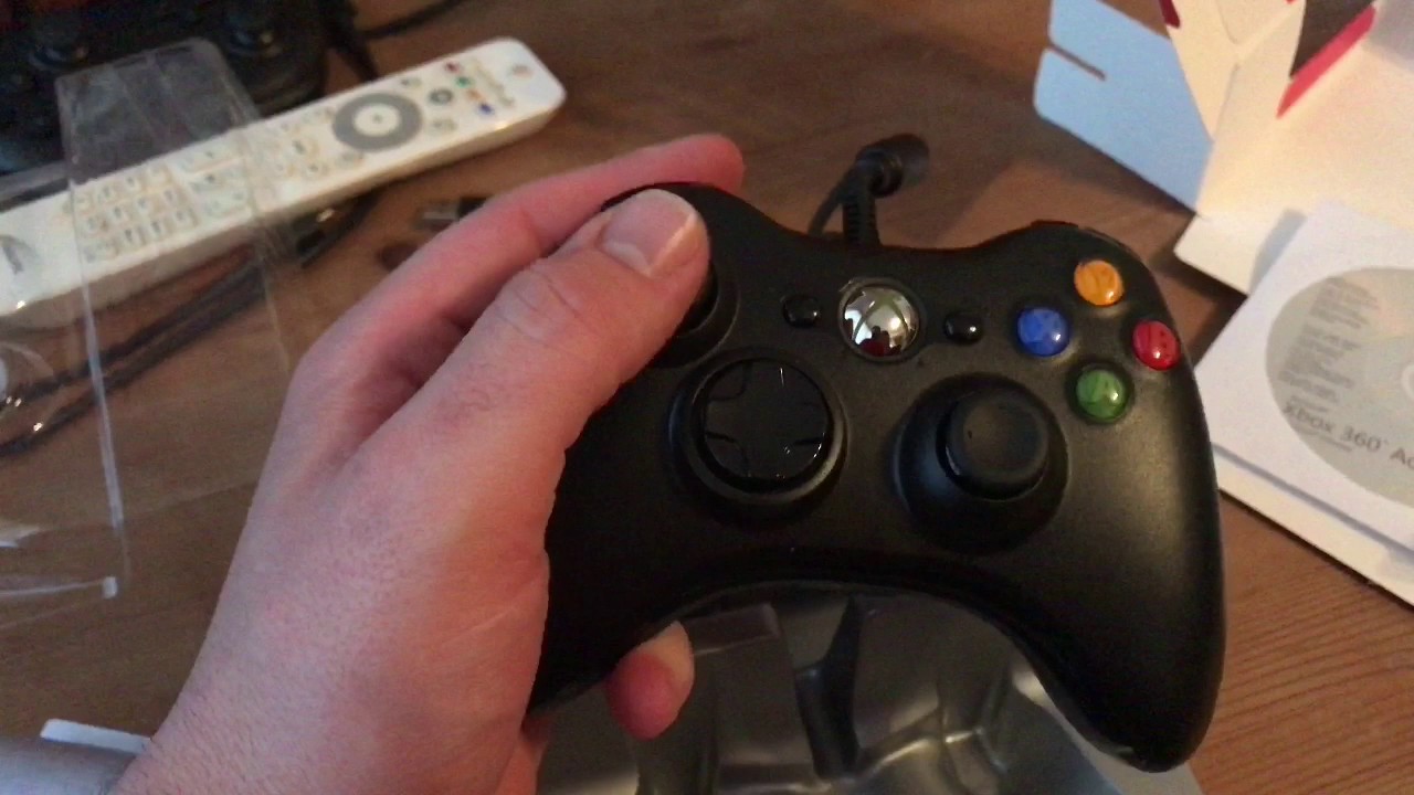  New Xbox 360 Controller (geeignet für Windows) schwarz unboxing und installations Anleitung