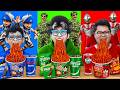HANYA MAKAN 1 WARNA, SESUAI BOBOIBOY (BIRU) VS ABAH UPIN (HIJAU) VS ULTRAMAN (MERAH)!!!