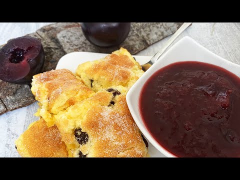 Fluffiger Kaiserschmarrn mit selbstgemachtem Apfelmus. 