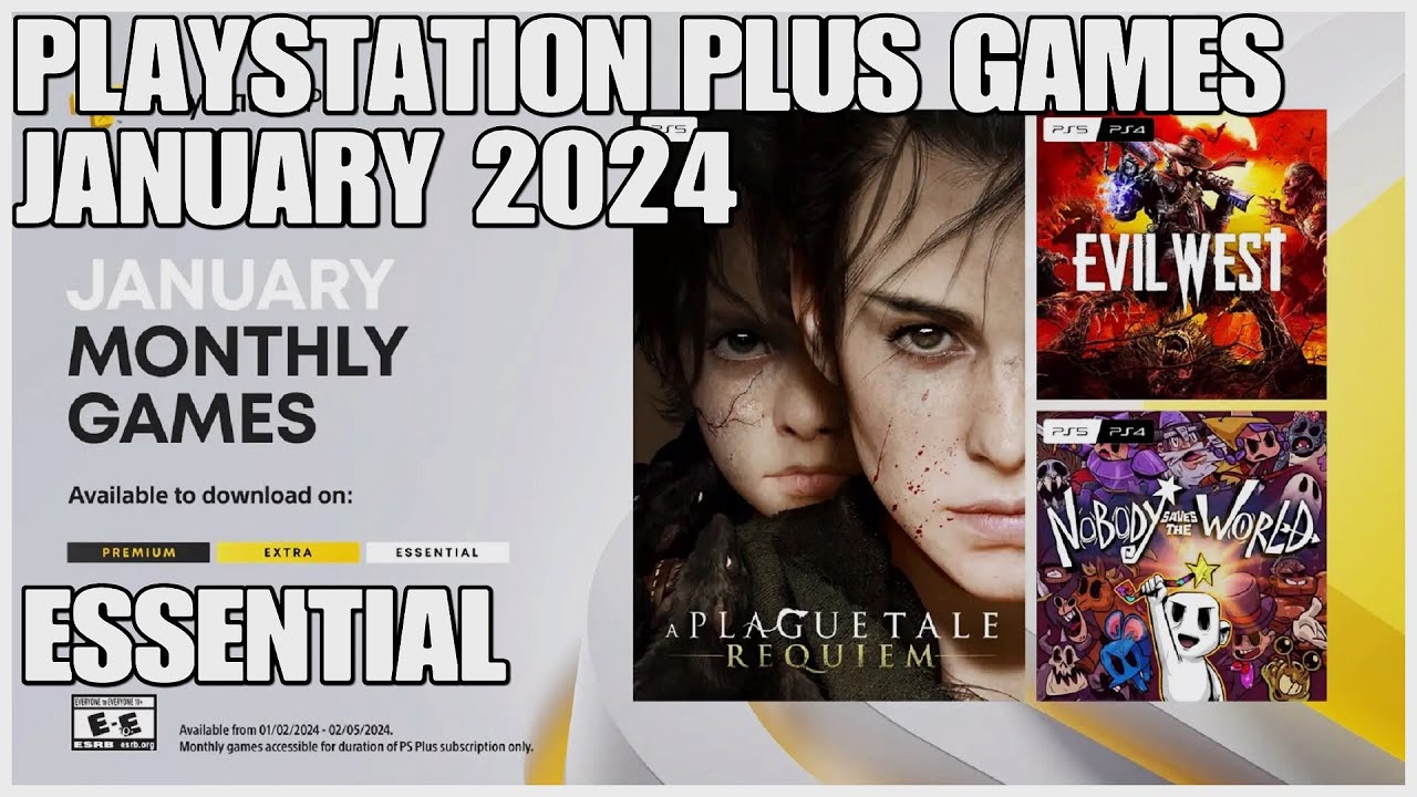 Free Playstation Plus Essential games (PS+) January 2024 YouTube